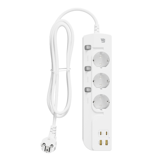 UE Electronic 65W タイプ F 7 in 1 GaN USB 延長ソケット