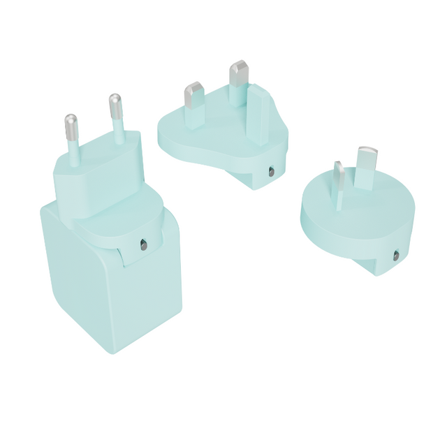 (Tipo A) Cargador r&aacute;pido electr&oacute;nico UE GaN de 45 W con enchufes intercambiables