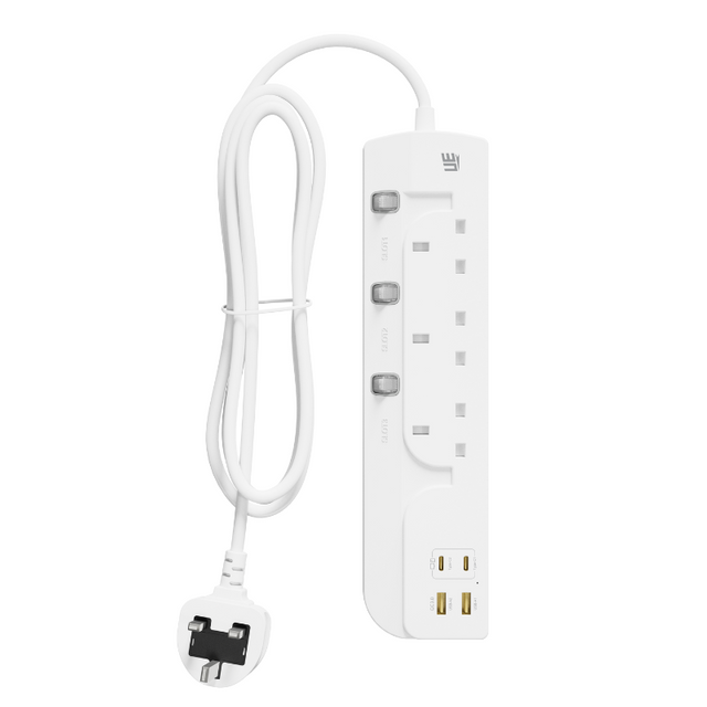 UE Electronic 65W タイプ G 7 in 1 GaN USB 延長ソケット