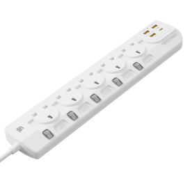 UE Electronic 35W Tipo G 9 en 1 Enchufe de extensi&oacute;n USB GaN